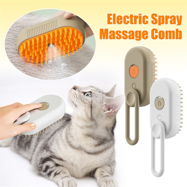 Smart Steam Pet Brush for Cats and Dogs Electric Grooming Comb