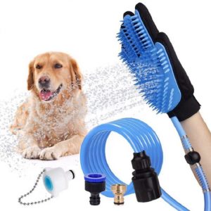 Pet Bathing Glove with Shower Sprayer for Dogs and Cats Deep Cleaning Massage Grooming Tool for Thick Fur and Sensitive Skin