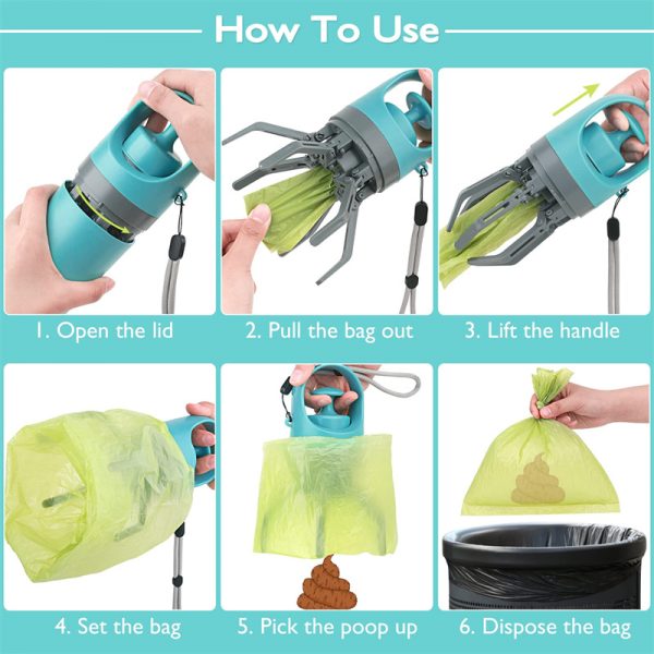 Dog Pooper Scooper – ClawPick™ Portable 2-in-1 Waste Grabber